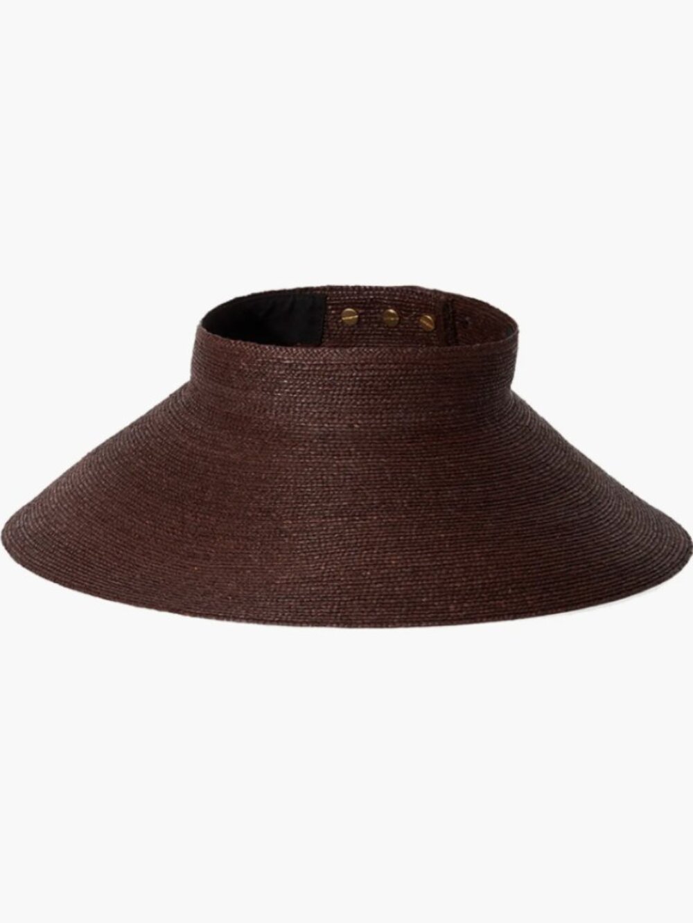 Janessa Leoné Birdie Packable Wide Brim Straw Visor CHOCOLATE